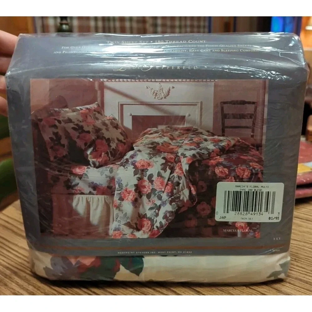Vintage New Lady Pepperell 3‎ Piece Floral Twin Sheet Set